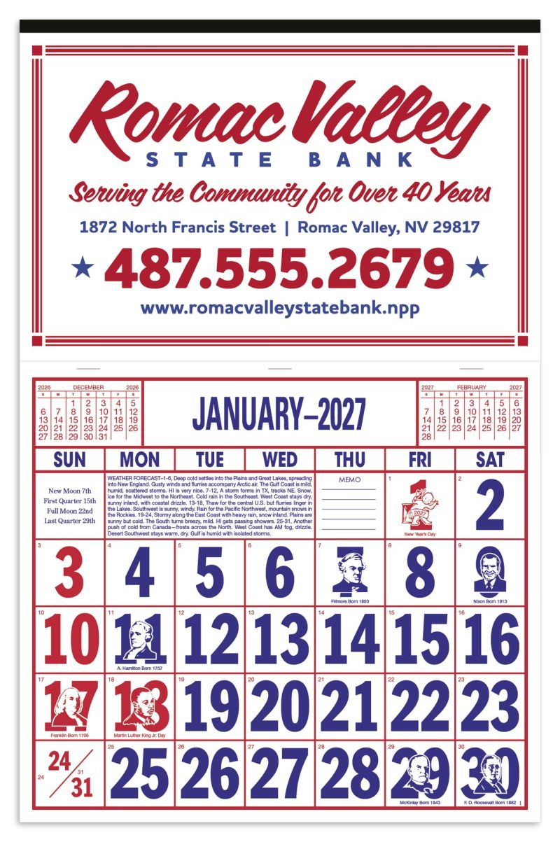 Custom Skinner & Kennedy® Apron Style Calendar - 1