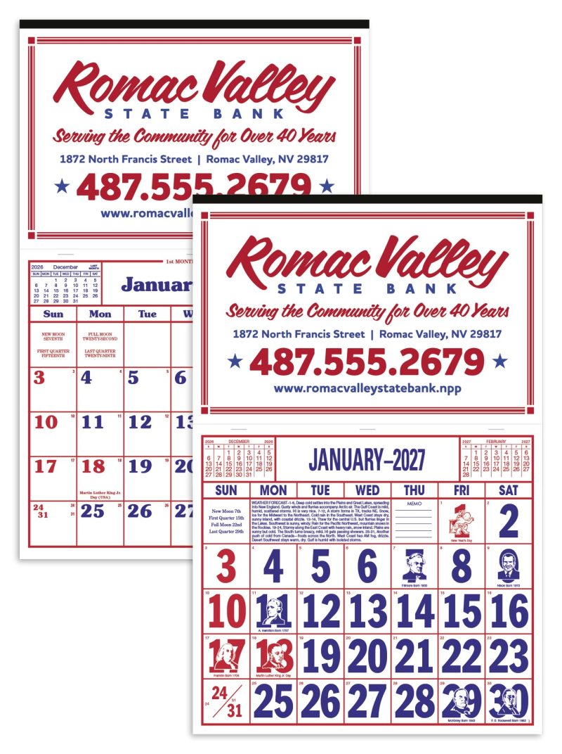 Custom Skinner & Kennedy® Apron Style Calendar