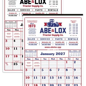 Custom Skinner & Kennedy® Commercial 12-Sheet Calendar