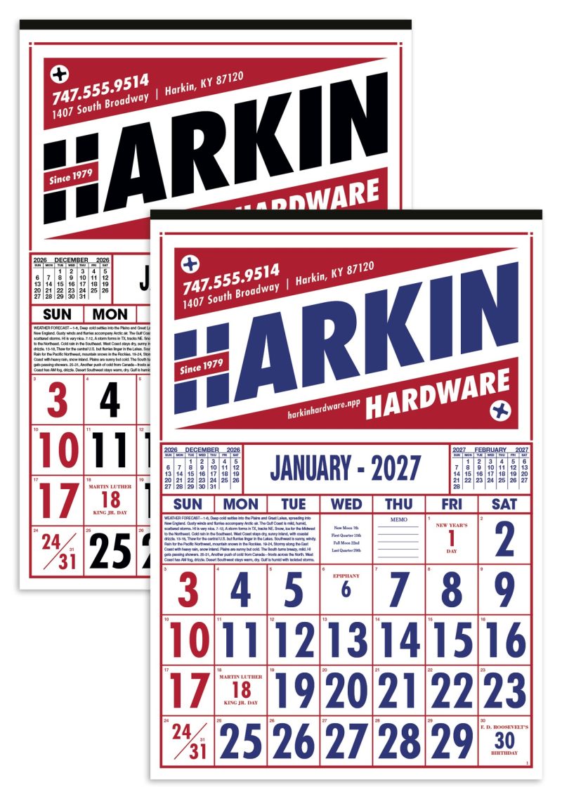 Skinner-Kennedy®-Commercial-12-Sheet-Calendar-40-E Custom Skinner & Kennedy® Commercial 12-Sheet Calendar