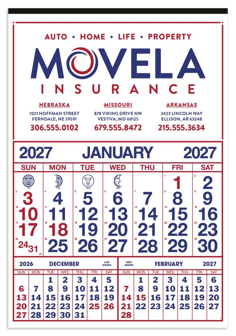 Custom Skinner & Kennedy® Commercial 12-Sheet Calendar - 2