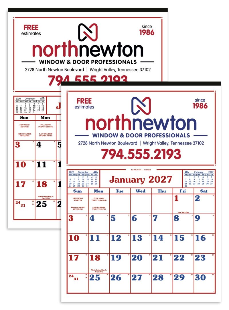 Skinner-Kennedy®-Commercial-12-Sheet-Calendar-85-E Custom Skinner & Kennedy® Commercial 12-Sheet Calendar