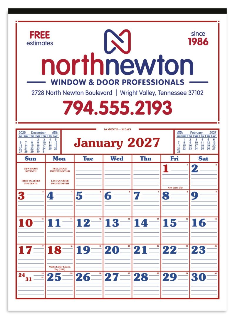 Custom Skinner & Kennedy® Commercial 12-Sheet Calendar - 2