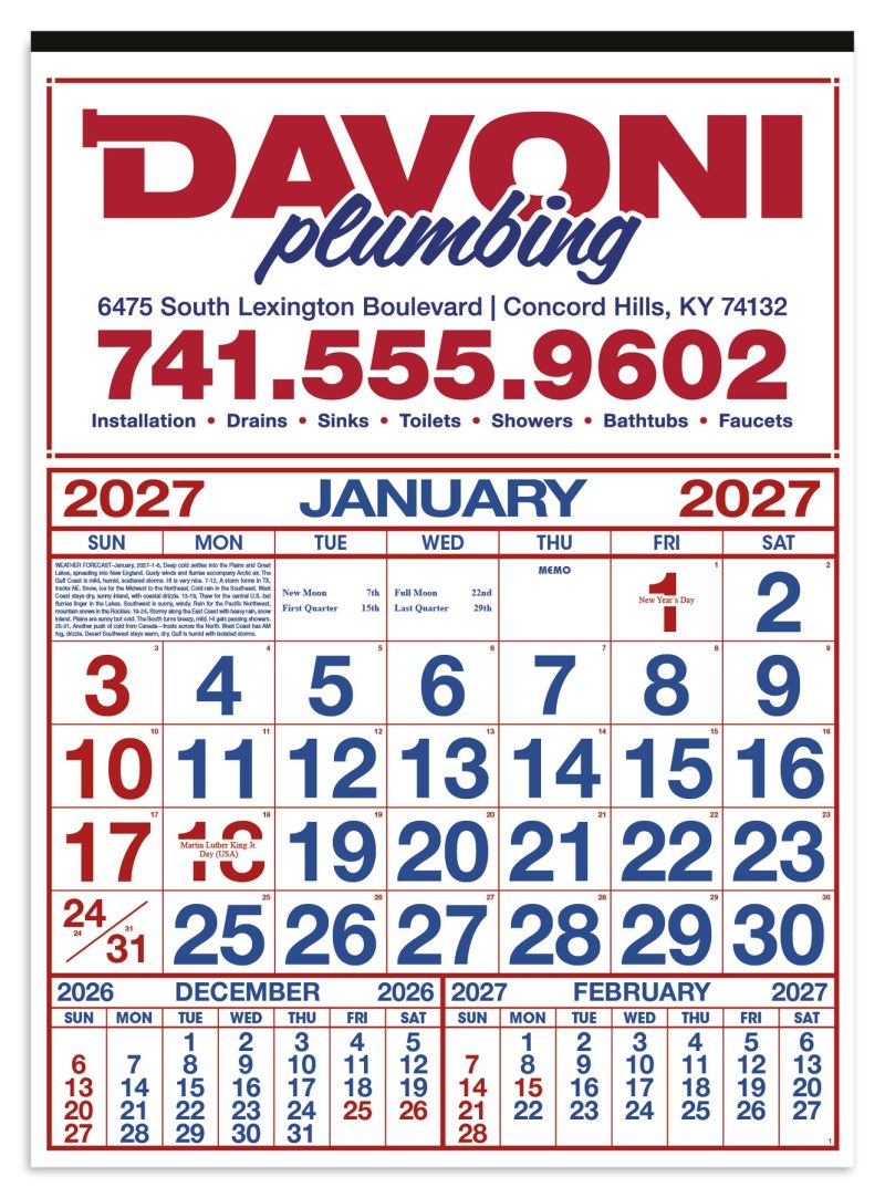 Custom Skinner & Kennedy® Commercial 12-Sheet Calendar - 2