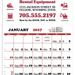 Custom Skinner & Kennedy® Contractor's Apron Calendar