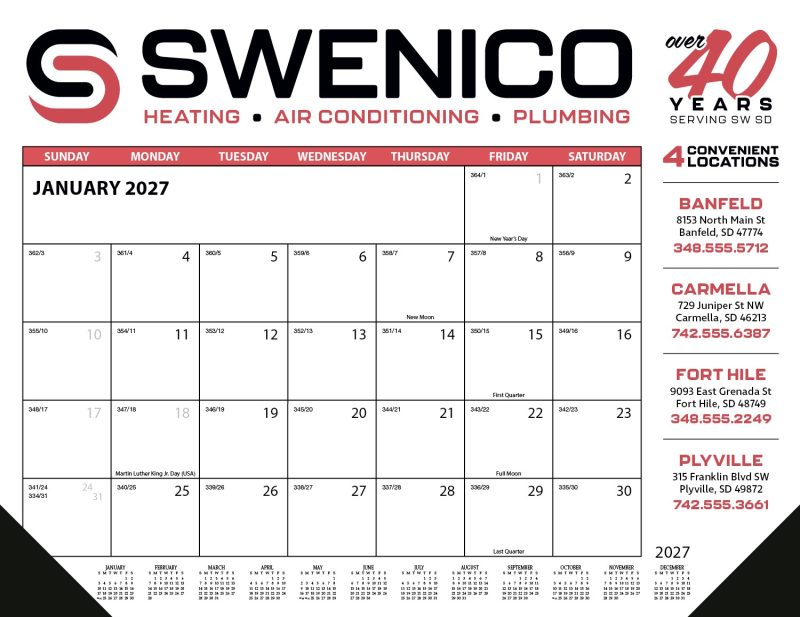 Skinner-Kennedy®-Desk-Pad-Calendar-50-E Custom Skinner & Kennedy® Desk Pad Calendar