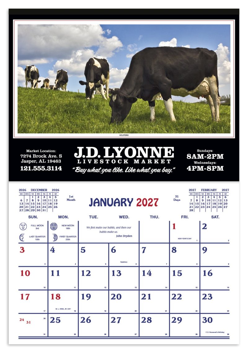 Custom Skinner & Kennedy® Farm Calendar - 1
