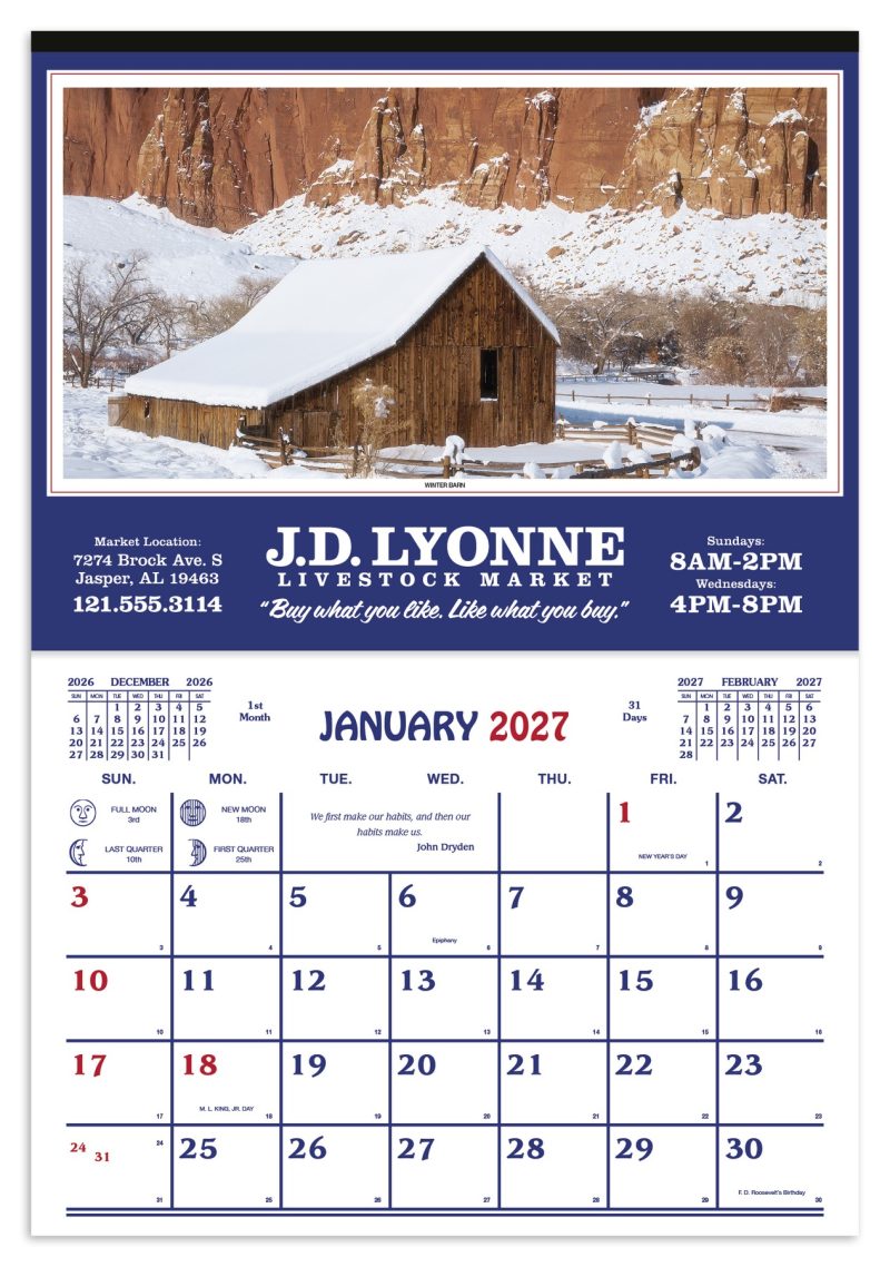 Custom Skinner & Kennedy® Farm Calendar - 2