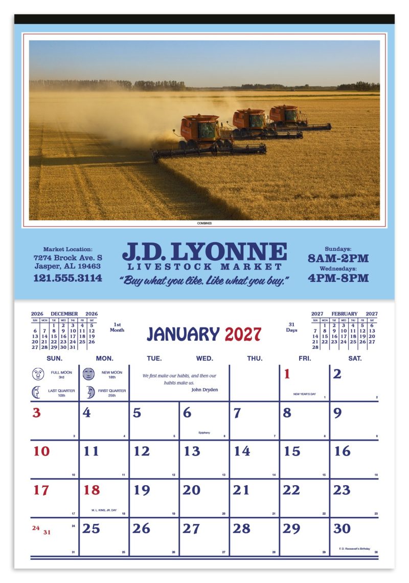 Custom Skinner & Kennedy® Farm Calendar - 4