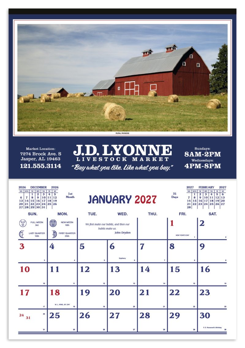 Custom Skinner & Kennedy® Farm Calendar - 5