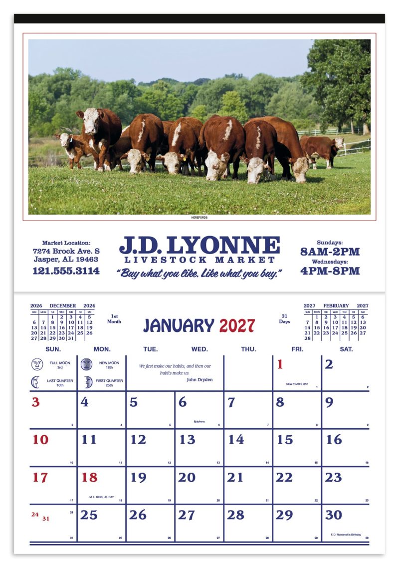Custom Skinner & Kennedy® Farm Calendar - 7