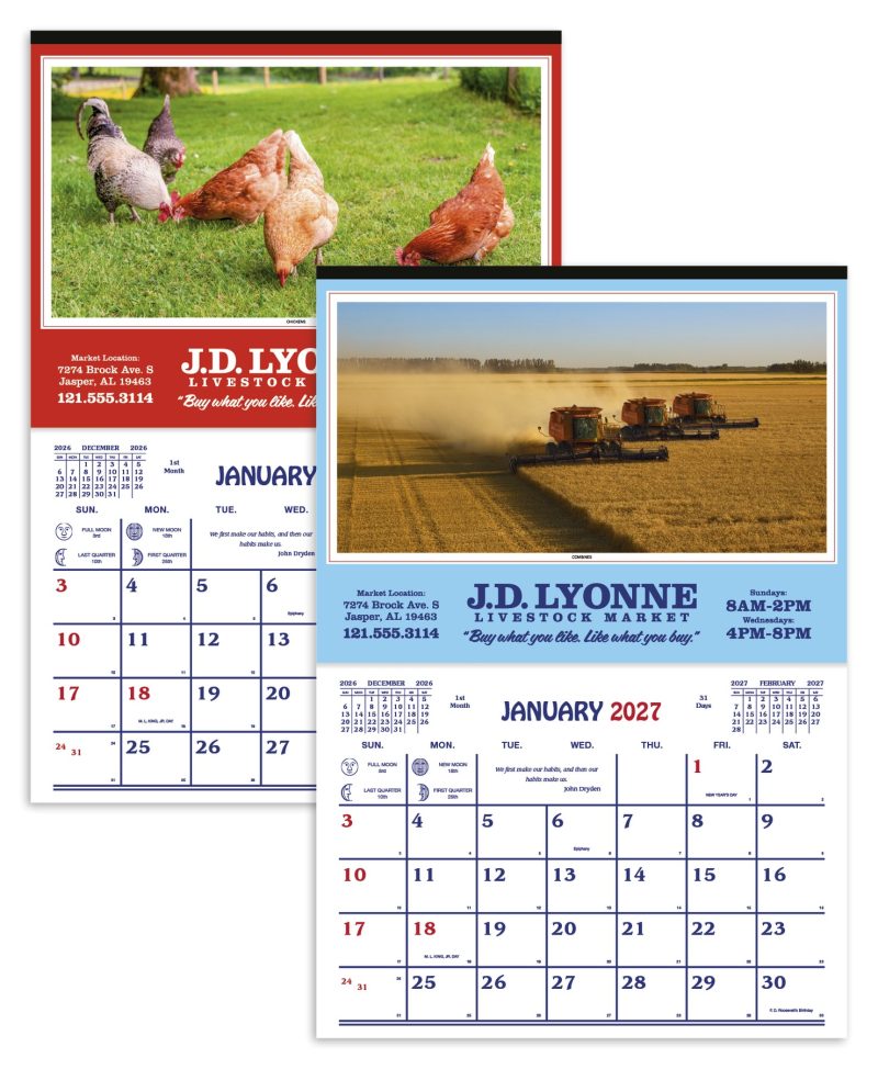 Skinner-Kennedy®-Farm-Calendar-1236-E Custom Skinner & Kennedy® Farm Calendar
