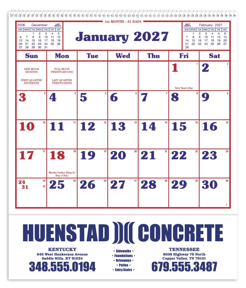 Custom Skinner & Kennedy® Home/Office Appointment Calendar