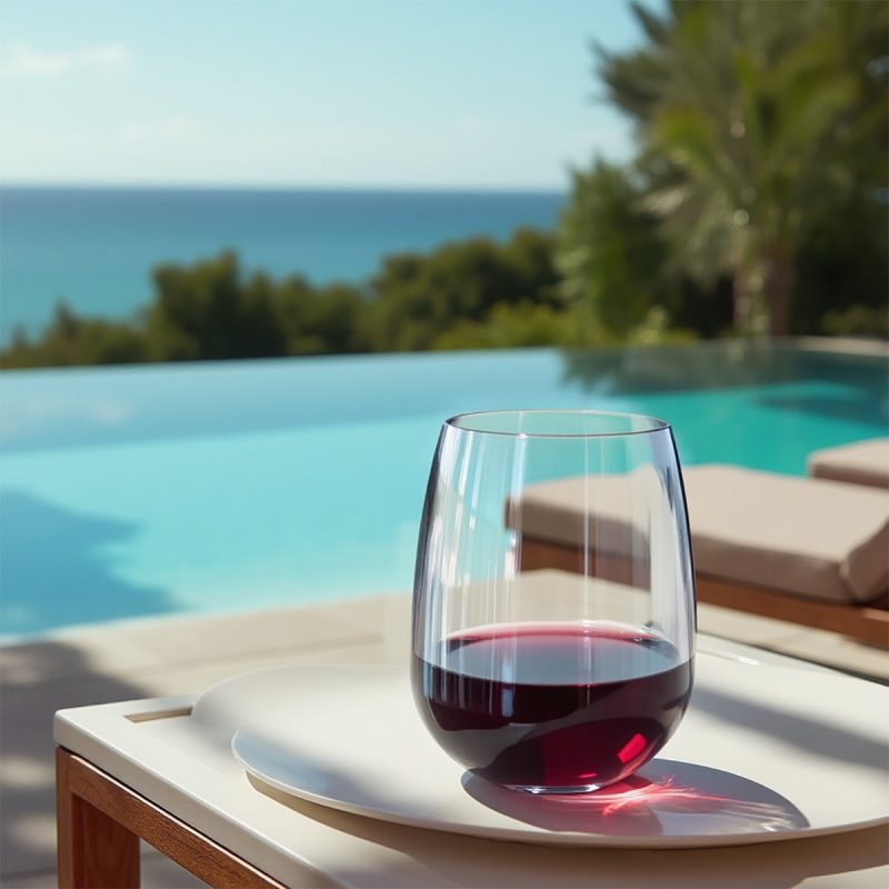 Custom Symglass 12oz Clear Stemless Wine Glass - 4