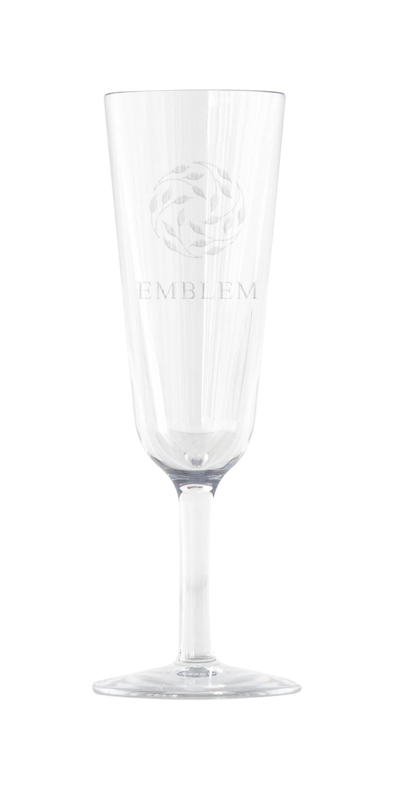 Custom Symglass 7oz Clear Champagne Flute