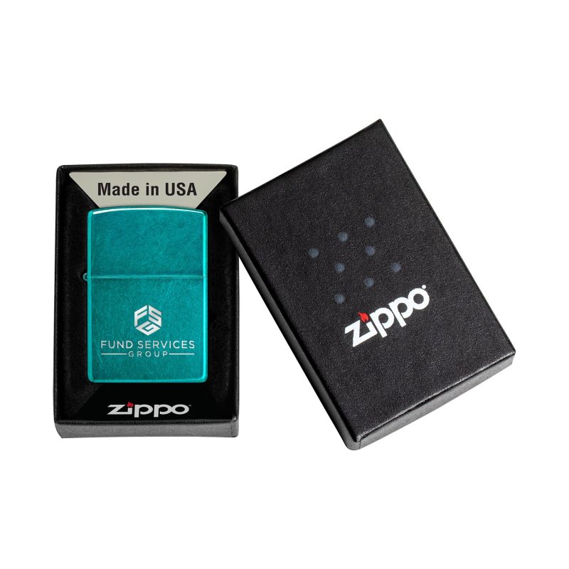 Custom Zippo® Windproof Lighter Candy Teal - 4
