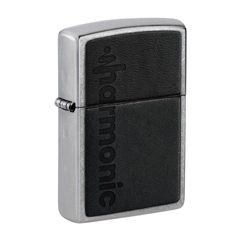 Custom Zippo® Windproof Lighter Leather (Black) - 2