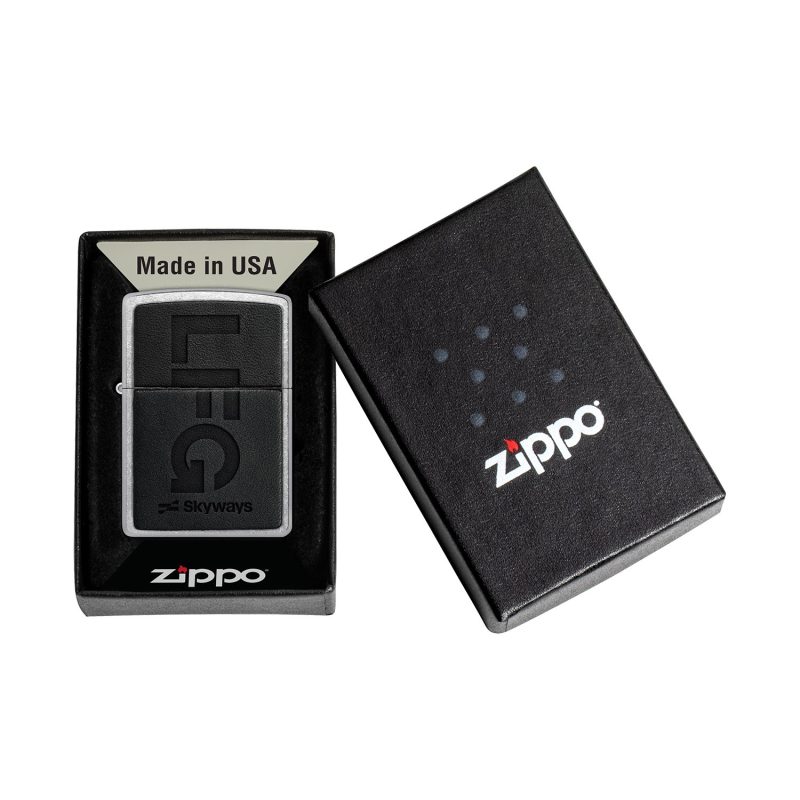 Custom Zippo® Windproof Lighter Leather (Black) - 4