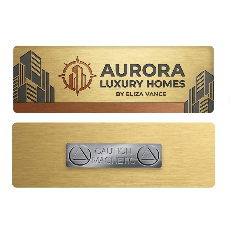 Custom 1 x 3 Name Badge - Magnet Back - 3
