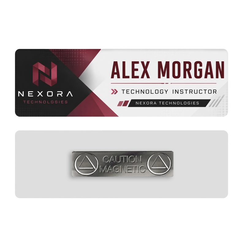 Custom 1 x 3 Name Badge - Magnet Back - 5