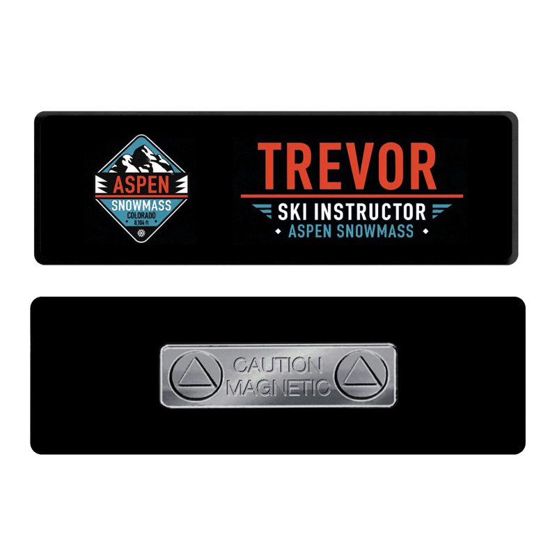 Custom 1 x 3 Name Badge - Magnet Back