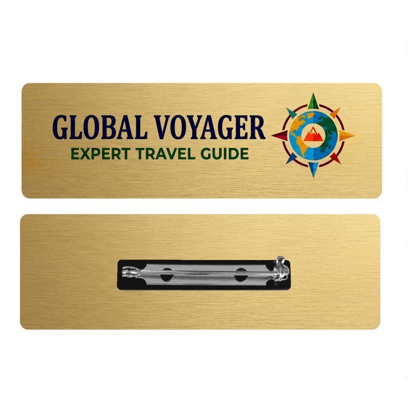 Custom 1 x 3 Name Badge - Pin Back - 2