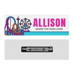 Custom 1 x 3 Name Badge - Pin Back - 4