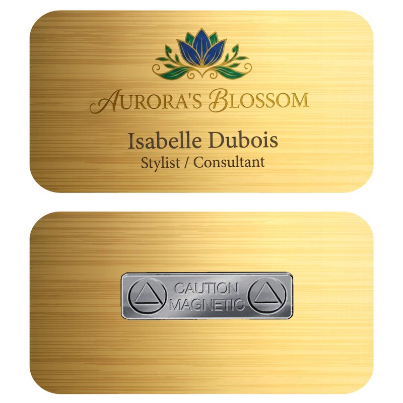 Custom 1.5 x 3 Name Badge - Magnet Back - 2
