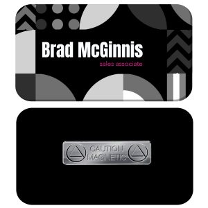 Custom 1.5 x 3 Name Badge - Magnet Back