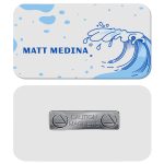 Custom 1.5 x 3 Name Badge - Magnet Back - 4