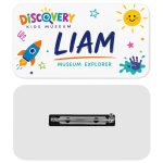 Custom 1.5 x 3 Name Badge - Pin Back - 5