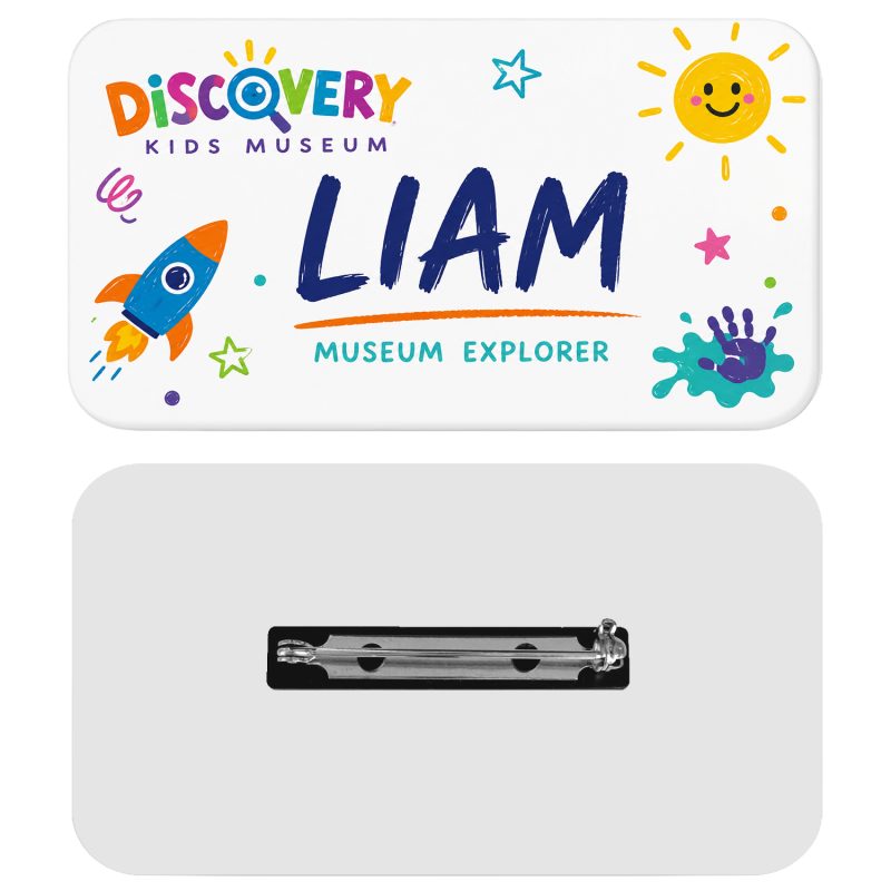 Custom 1.5 x 3 Name Badge - Pin Back - 5