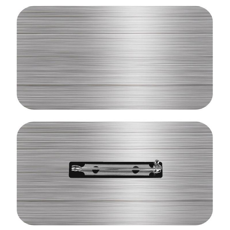 Custom 1.5 x 3 Name Badge - Pin Back - 7