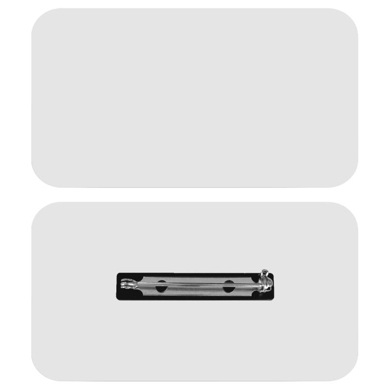 Custom 1.5 x 3 Name Badge - Pin Back - 8