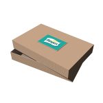 Custom 17" x 11" x 2 1/2" Kraft Pinstripe Apparel Box