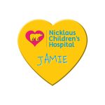 Custom 1.75" x 1.625" Heart Name Badge