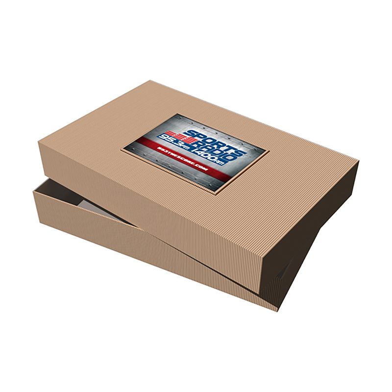 Custom 19" x 12" x 3" Kraft Pinstripe Apparel Box