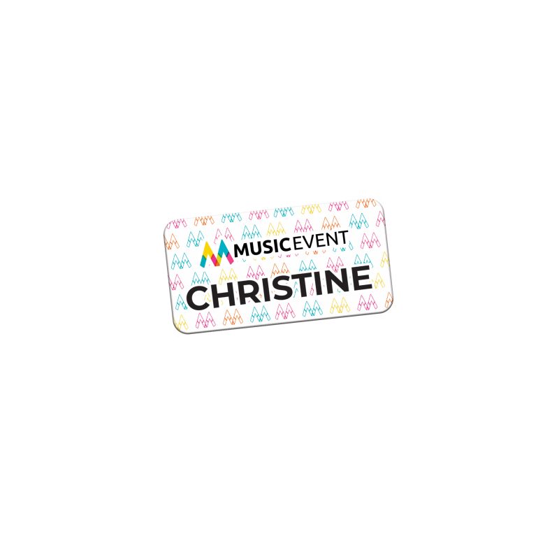 Custom 2" x 0.875" Rectangle Name Badge - 1