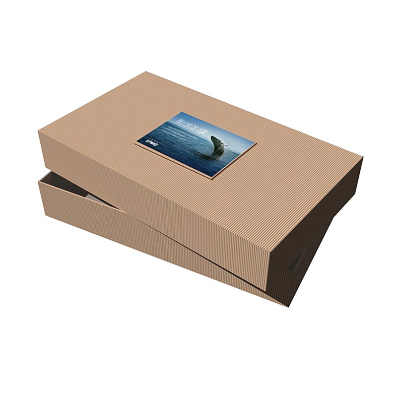24-x-14-x-4-Kraft-Pinstripe-Apparel-Box-BX-APP4-K Custom 24" x 14" x 4" Kraft Pinstripe Apparel Box