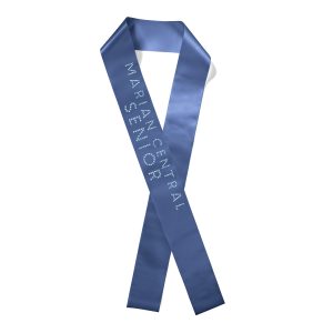 Custom 3" Badge Satin Sash - 65" Long - Sparkle