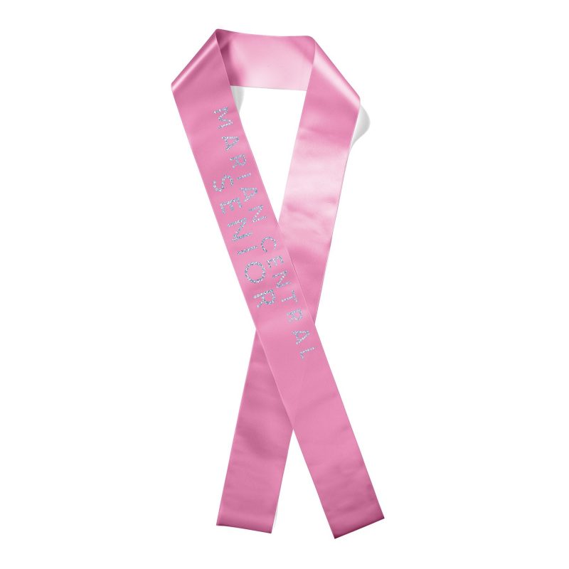 Custom 3" Badge Satin Sash - 65" Long - Sparkle - 4