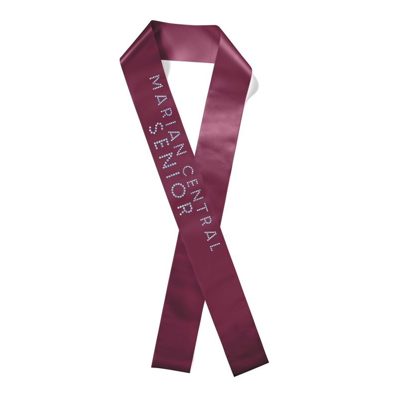 Custom 3" Badge Satin Sash - 83" Long - Sparkle - 2