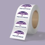 Custom 3" x 2" BOPP stickers on roll - 3.5mil