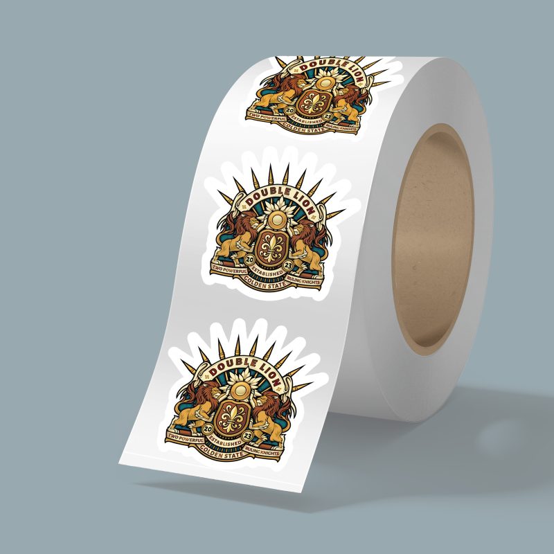 3-x-3-BOPP-stickers-on-roll-35mil-STCKR301 Custom 3" x 3" BOPP stickers on roll - 3.5mil