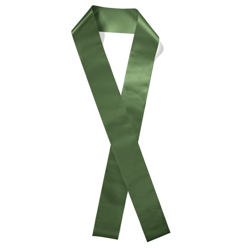 Custom 4" Badge Satin Sash - 65" Long - Sparkle - 1