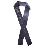 Custom 4" Badge Satin Sash - 83" Long - Sparkle - 6