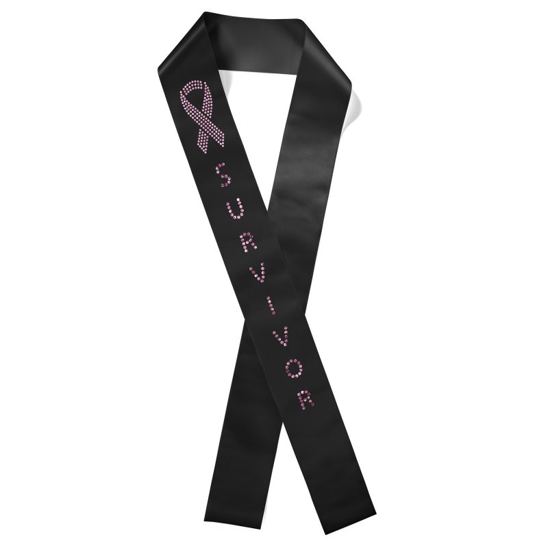 4-Badge-Satin-Sash-83-Long-Sparkle-SP50RIS0483 Custom 4" Badge Satin Sash - 83" Long - Sparkle