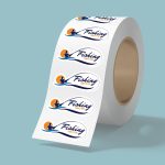Custom 4" x 2" BOPP stickers on roll - 3.5mil