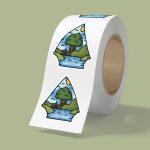 Custom 4" x 4" BOPP stickers on roll - 3.5mil