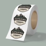 Custom 5" x 4" BOPP stickers on roll - 3.5mil